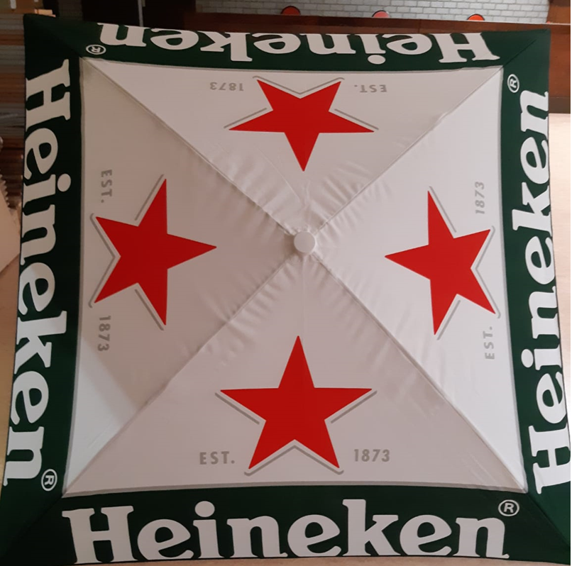 Heineken parasol vierkant 1.8m - PV Bosch